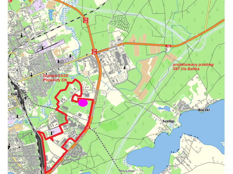 Ełk, ul. Miedziana, działka o pow. 3,2091 ha (własność SSSE S.A.)