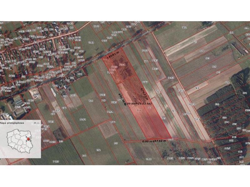 Kotły, Gmina Bielsk Podlaski działka o pow. 6,5481 ha