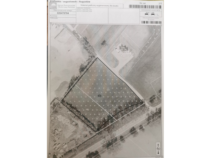 Augustów, Żarnowo Pierwsze pow.1.0936 ha  (działki o nr geod. 633,634)