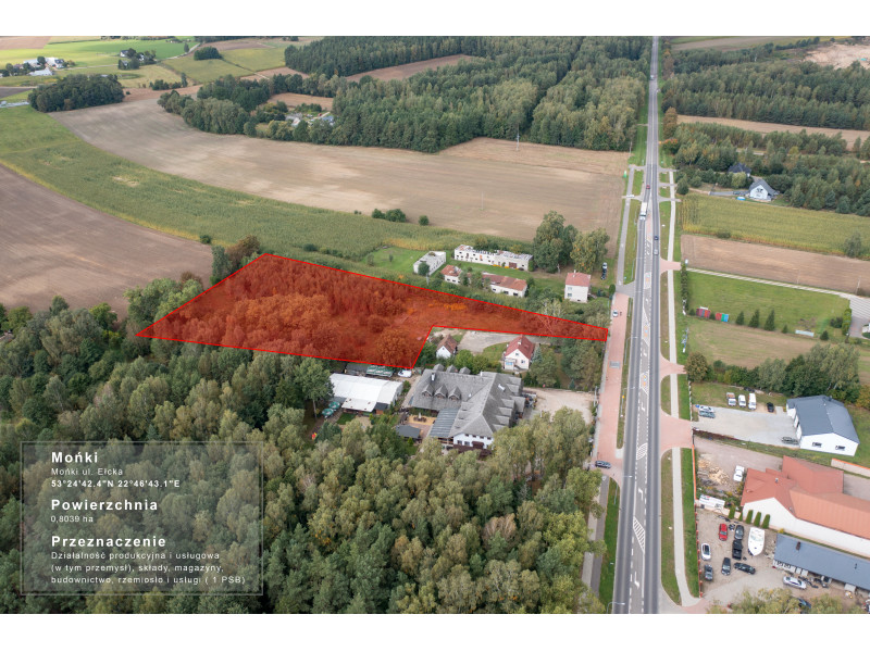 Mońki, ul. Ełcka, pow. 0.8039 ha