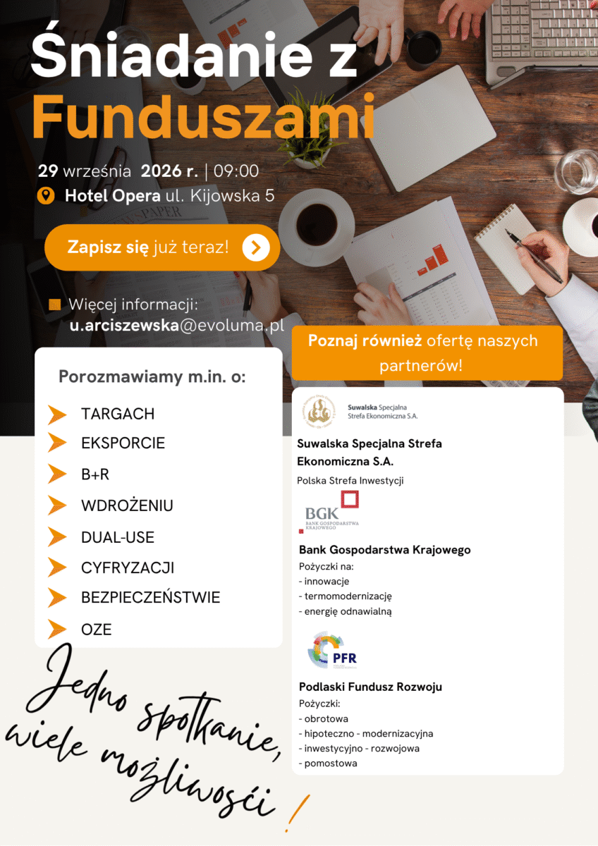 Śniadanie z Funduszami – porozmawiajmy o możliwościach rozwoju firm -29.09.2026