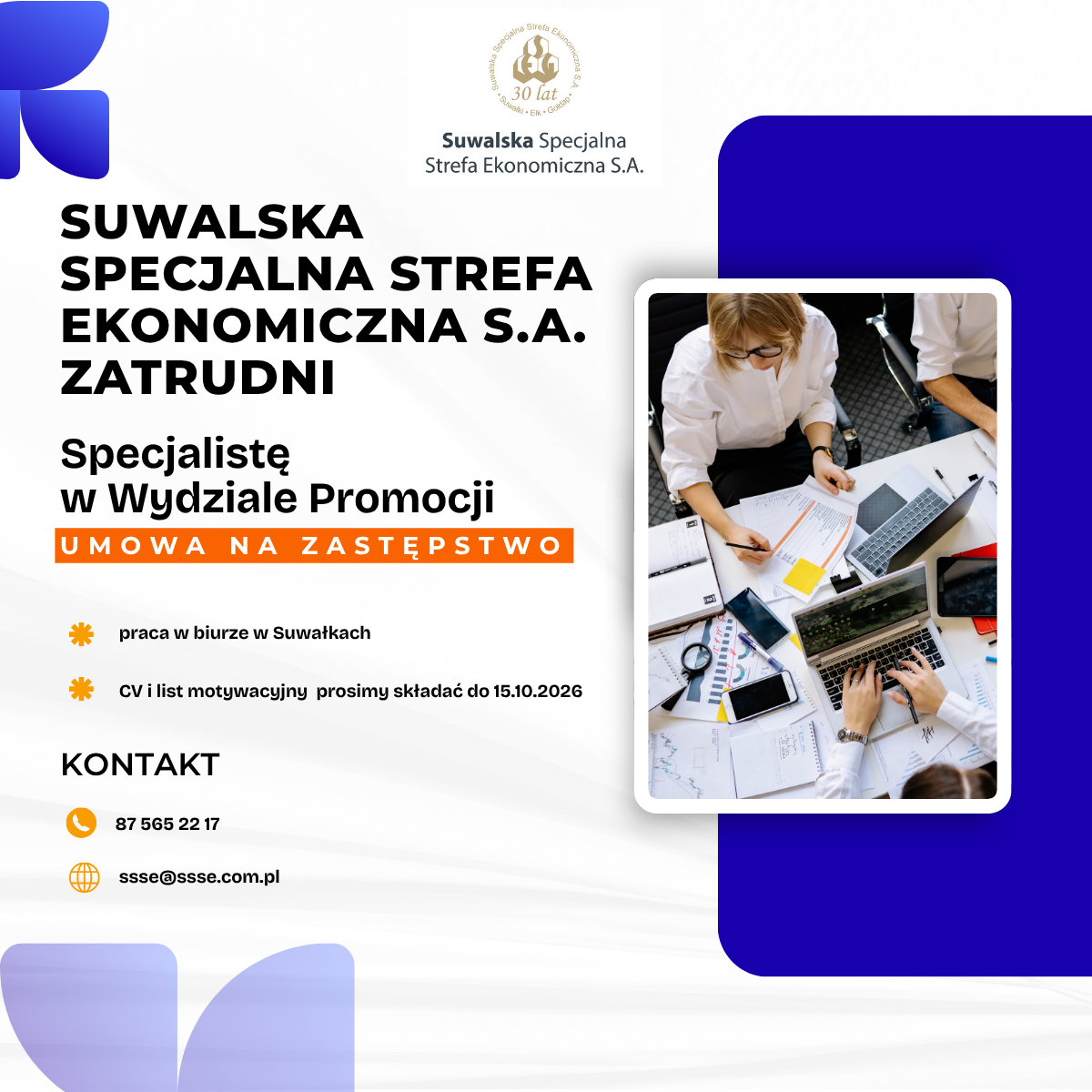 Praca w Wydziale Promocji SSSE S.A.